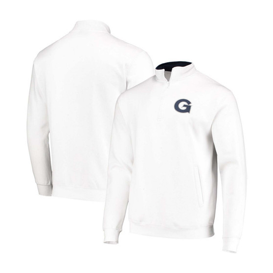 Men's White Georgetown Hoyas Tortugas Logo Quarter-Zip Jacket