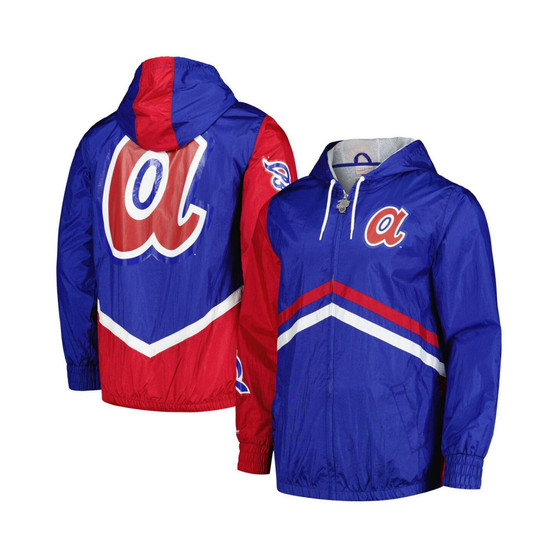 Men's Royal Atlanta Braves Undeniable Full-Zip Hoodie Windbreaker Jacket