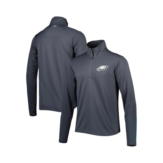Men's Charcoal Philadelphia Eagles Half-Zip Hoodie