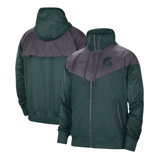 Men's Green Michigan State Spartans Windrunner Full-Zip Jacket