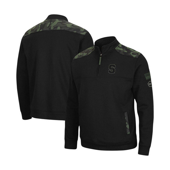 Men's Black Syracuse Orange OHT Military-Inspired Appreciation Commo Fleece Quarter-Zip Jacket