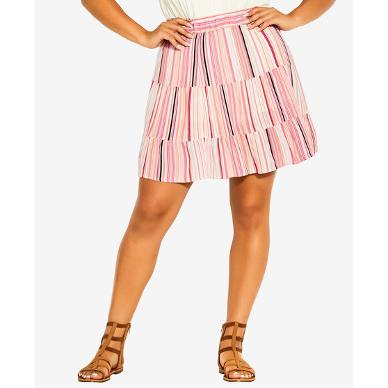 Trendy Plus Size Takamaka Stripe Skirt