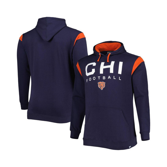 Men's Branded Navy Chicago Bears Big and Tall Call the Shots Pullover Hoodie