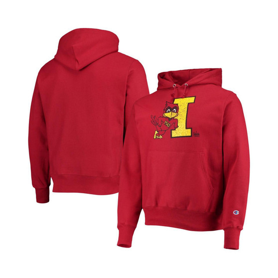 Men's Cardinal Iowa State Cyclones Vault Logo Reverse Weave Pullover Hoodie