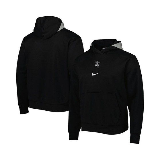 Men's Black St. John's Red Storm Spotlight Performance Pullover Hoodie