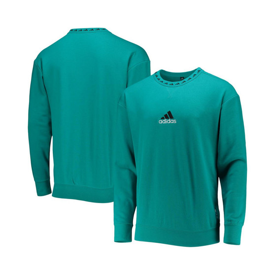 Men's Teal Real Madrid Icon Pullover Sweatshirt