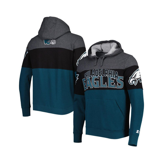 Men's Heather Charcoal, Midnight Green Philadelphia Eagles Extreme Pullover Hoodie