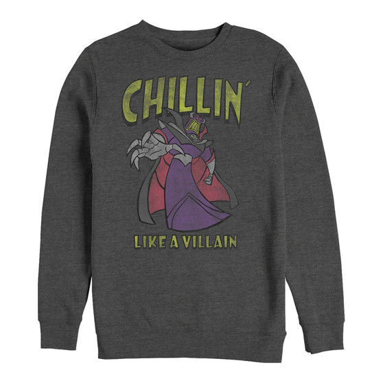 Disney Pixar Men's Toy Story Zurg Chillin like a Villain, Crewneck Fleece