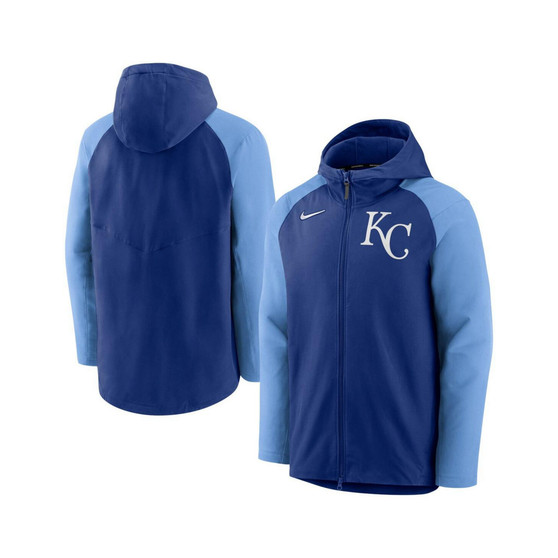 Men's Royal, Kansas City Royals Authentic Collection Performance Raglan Full-Zip Hoodie