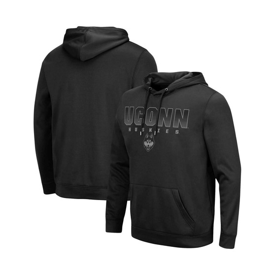 Men's Black UConn Huskies Blackout 3.0 Pullover Hoodie