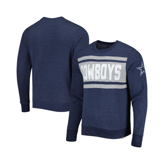 Men's Heathered Blue Dallas Cowboys Bypass Tribeca Pullover Sweatshirt