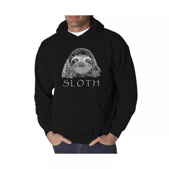 Men's Word Art Hoodie - Sloth