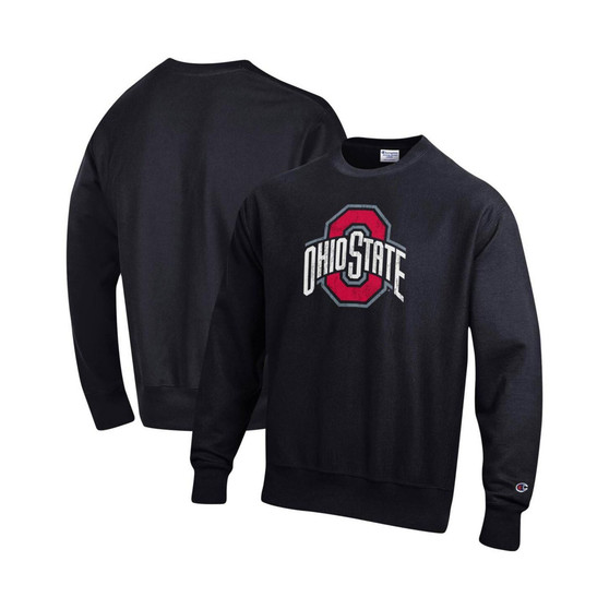 Men's Black Ohio State Buckeyes Vault Logo Reverse Weave Pullover Sweatshirt