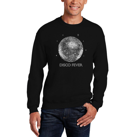 Men's Disco Ball Word Art Crewneck Sweatshirt