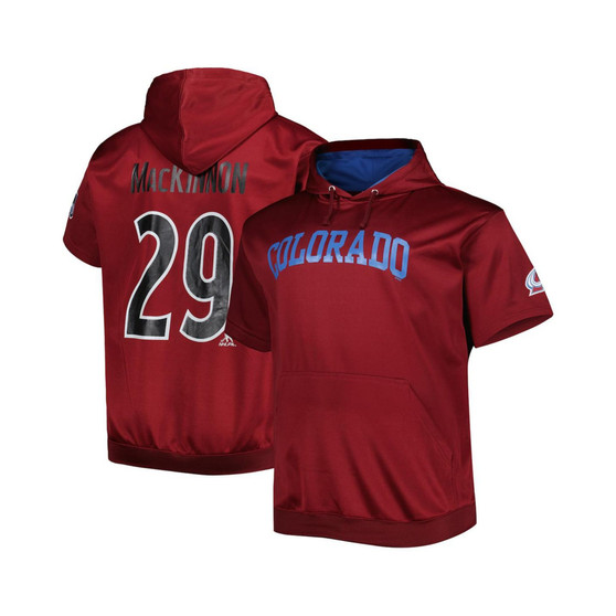 Men's Branded Nathan MacKinnon Burgundy Colorado Avalanche Big and Tall Name and Number Pullover Hoodie