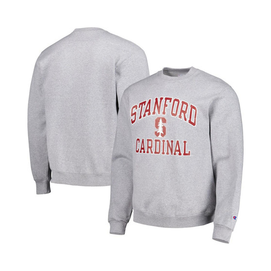 Men's Heather Gray Stanford Cardinal High Motor Pullover Sweatshirt