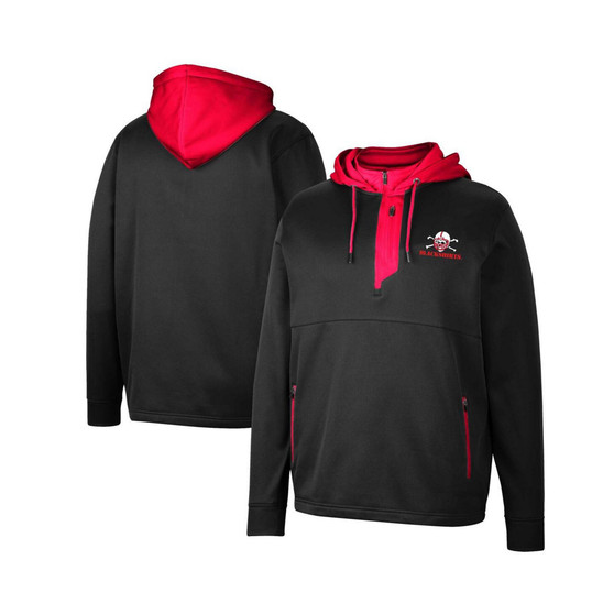 Men's Black Nebraska Huskers Luge 3.0 Quarter-Zip Hoodie