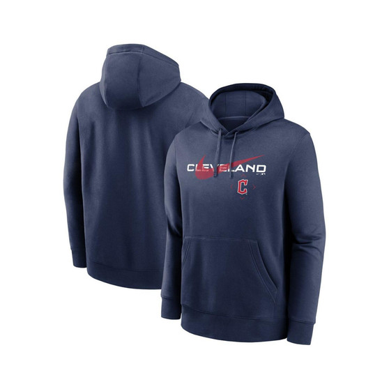 Men's Navy Cleveland Guardians Swoosh NeighborHOOD Pullover Hoodie
