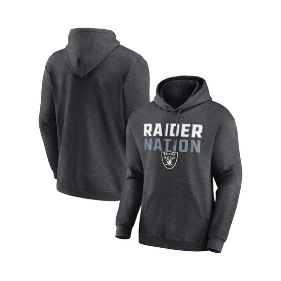 Men's Branded Charcoal Las Vegas Raiders Victory Earned Pullover Hoodie
