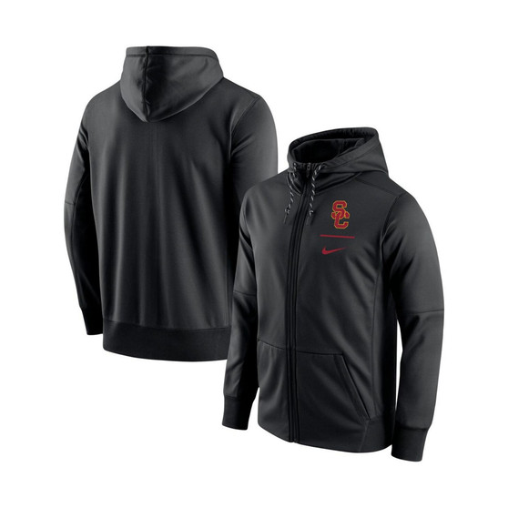 Men's Black USC Trojans Logo Stack Performance Full-Zip Hoodie
