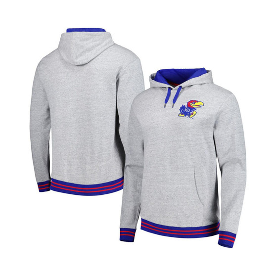 Men's Heather Gray Kansas Jayhawks Pullover Hoodie