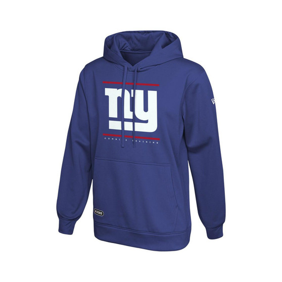 Men's Royal New York Giants Combine Authentic Split Defense Pullover Hoodie
