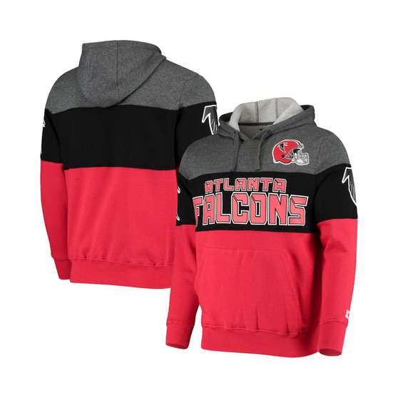 Men's Gray, Black Atlanta Falcons Extreme Fireballer Throwback Pullover Hoodie