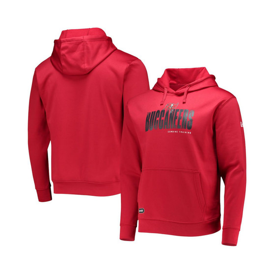 Men's Red Tampa Bay Buccaneers Combine Authentic Hard Hash Pullover Hoodie