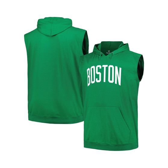 Men's Branded Kelly Green Boston Celtics Big and Tall Jersey Muscle Pullover Hoodie