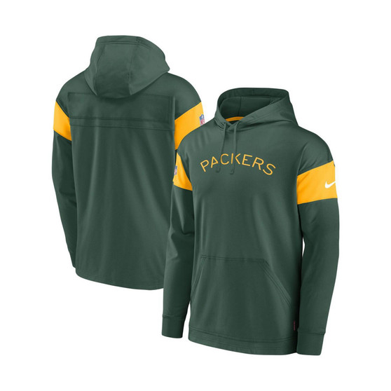 Men's Green Green Bay Packers Sideline Arch Jersey Performance Pullover Hoodie