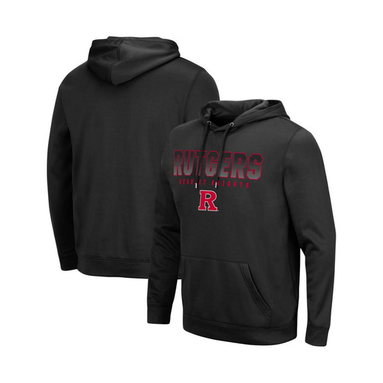 Men's Black Rutgers Scarlet Knights Blackout 3.0 Pullover Hoodie