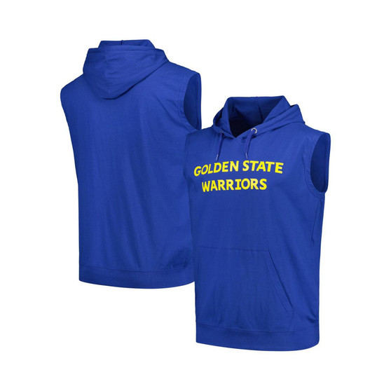 Men's Branded Royal Golden State Warriors Jersey Muscle Pullover Hoodie