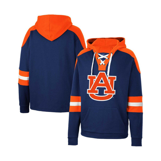 Men's Navy Auburn Tigers Lace-Up 4.0 Pullover Hoodie