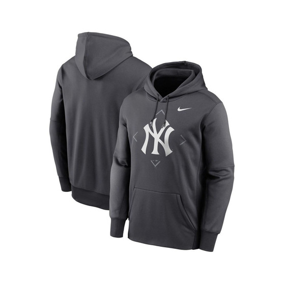 Men's Anthracite New York Yankees Bracket Icon Performance Pullover Hoodie