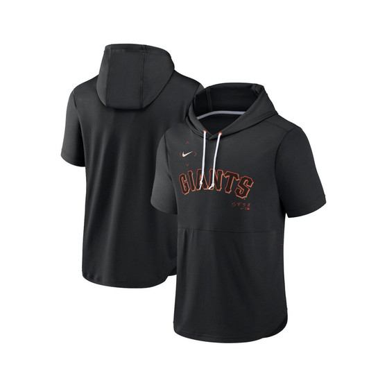 Men's Black San Francisco Giants Springer Short Sleeve Team Pullover Hoodie