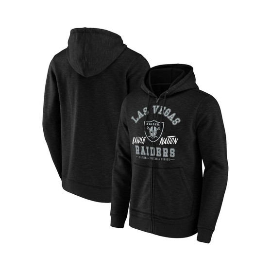 Men's NFL x Darius Rucker Collection by Black Las Vegas Raiders Slub Full-Zip Hoodie