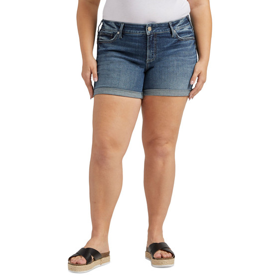 Plus Size Britt Low-Rise Denim Shorts