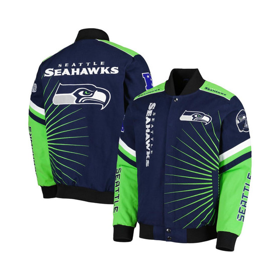 Men's College Navy Seattle Seahawks Extreme Redzone Full-Snap Varsity Jacket