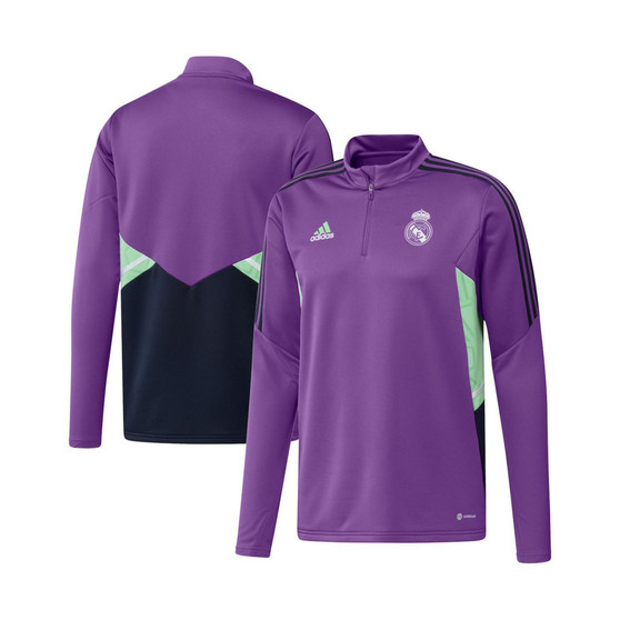 Men's Purple Real Madrid Training AEROREADY Quarter-Zip Top