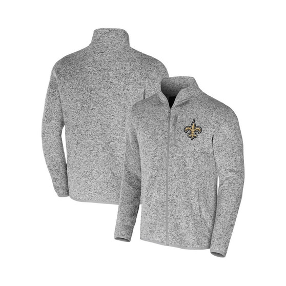 Men's NFL x Darius Rucker Collection by Heather Gray New Orleans Saints Fleece Full-Zip Jacket