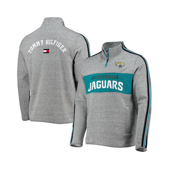 Men's Heathered Gray Jacksonville Jaguars Mario Quarter-Zip Jacket