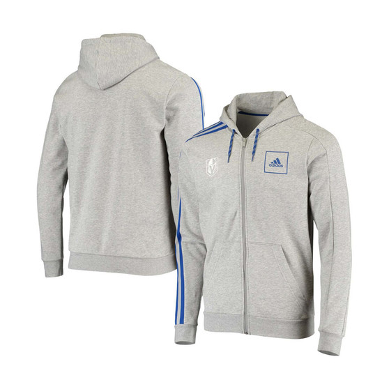 Men's Gray Vegas Golden Knights 3-Stripe Tape Full-Zip Track Jacket
