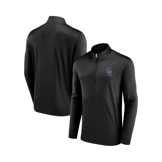 Men's Branded Black Colorado Rockies Underdog Mindset Quarter-Zip Jacket