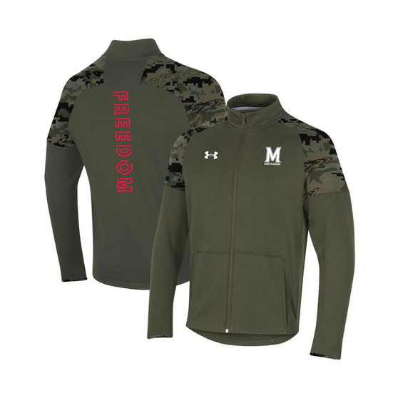 Men's Olive Maryland Terrapins Freedom Full-Zip Fleece Jacket