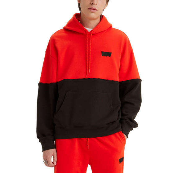 Men's Relaxed-Fit Fleece Piping Pullover Hoodie