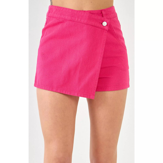 Women's High Waist Color Denim Skort