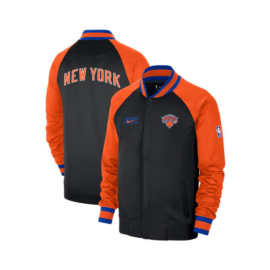 Men's Black, Orange New York Knicks 2022/23 City Edition Showtime Thermaflex Full-Zip Jacket