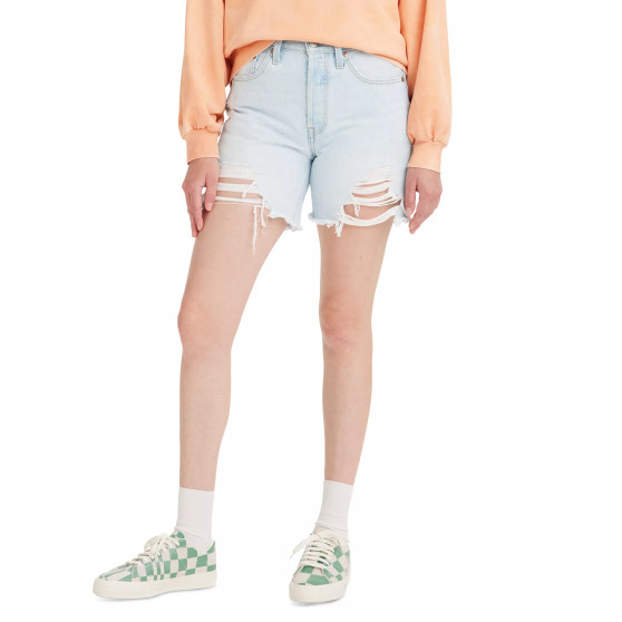501® Mid-Thigh High Rise Straight Fit Denim Shorts