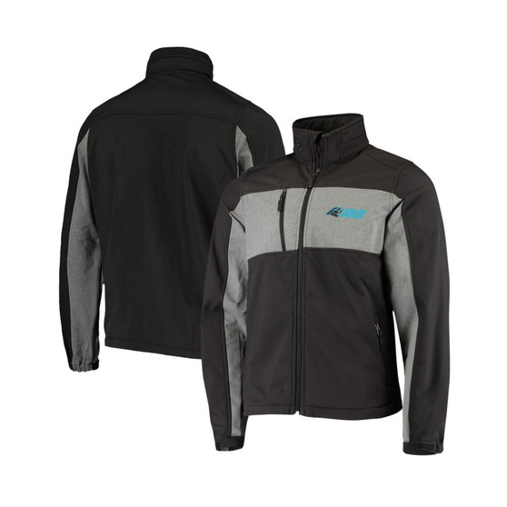 Men's Black Carolina Panthers Circle Zephyr Softshell Full-Zip Jacket