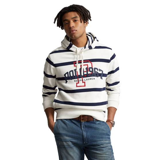 Men's Logo Striped Fleece Hoodie